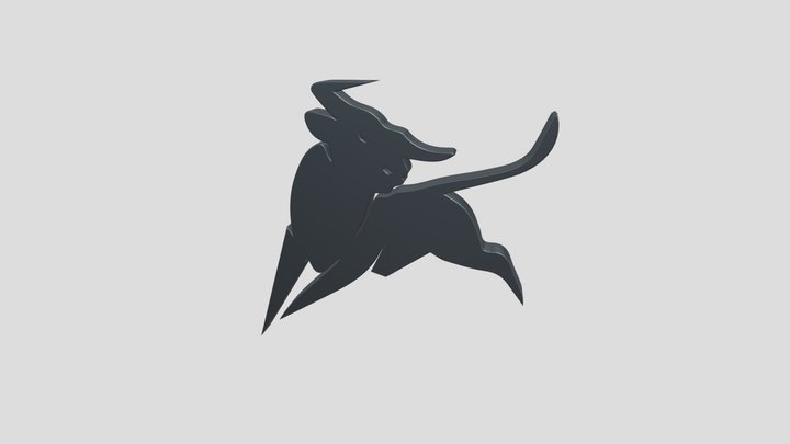 Raging Bull Silver Logo 3D Model