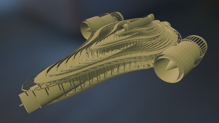 Space Ship 1 3D Model