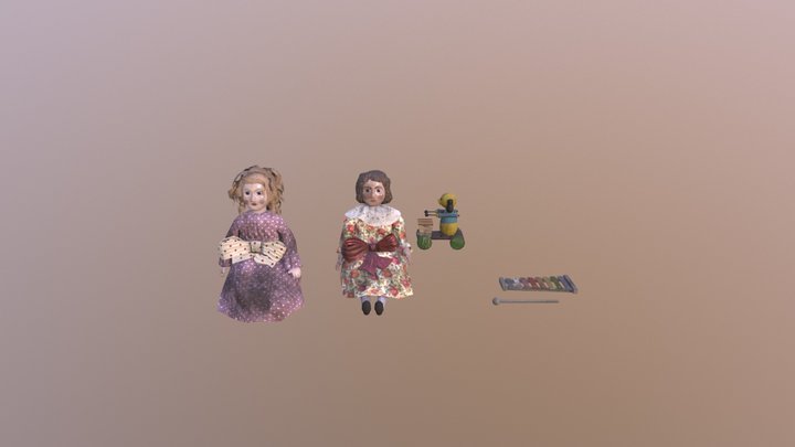 Set of old toys 2 3D Model