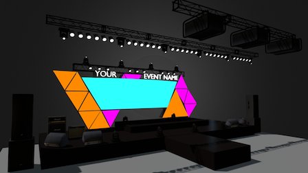 3d Video Mapping Stage 3D Model