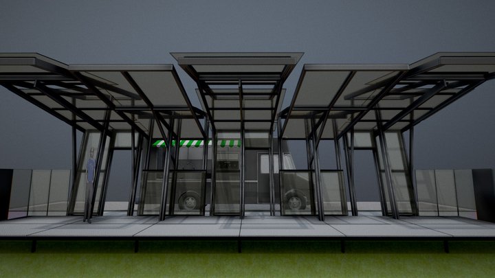 Terraza Food Truck en Concepcion 3D Model