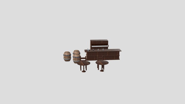 Saloon props 3D Model