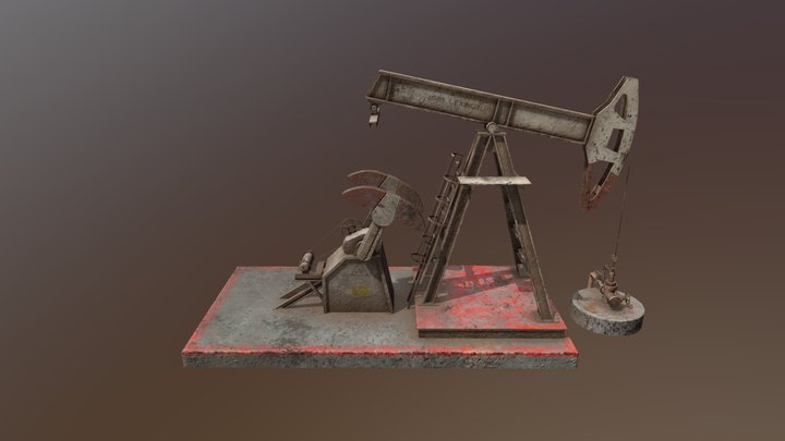 Oil Pump Jack 3D Model