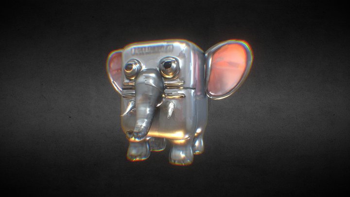 Elefantino Frigorifero 3D model