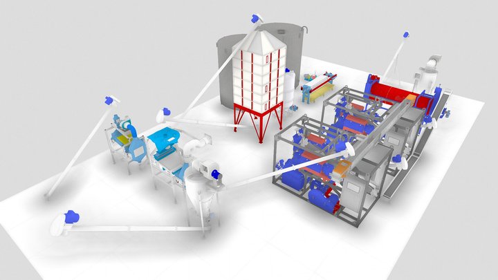 Линия маслопрессования Agro-Oil-30 3D Model