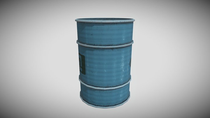 Metal Barrel 3D Model