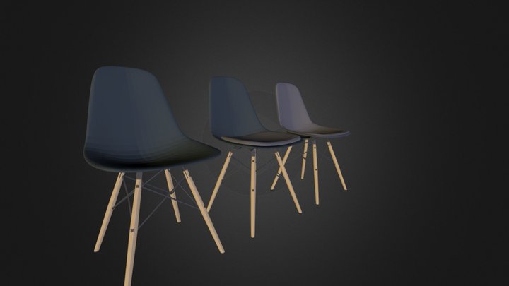 Eames Plastic Side Chair D S W 3 D 3 D S 3D Model