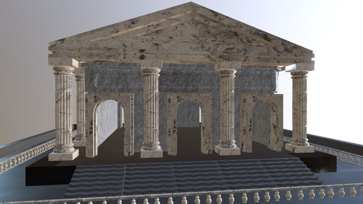 Temple on a standard 3D Model