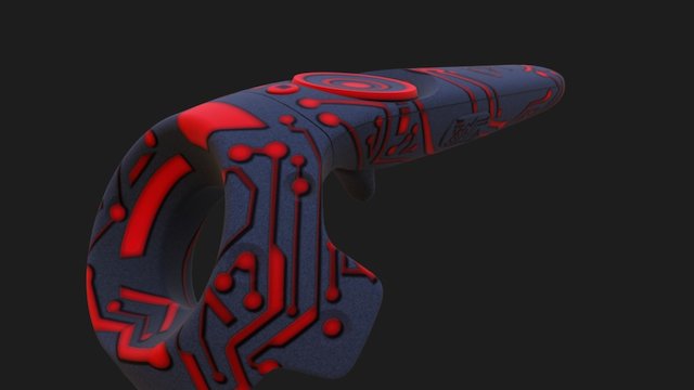 VR Controller Vive TRON 1982 RED 3D Model
