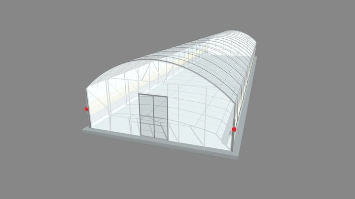 Greenhouse and Polytunnels _ Model U624 3D Model