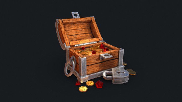 Stylized chest 3D Model