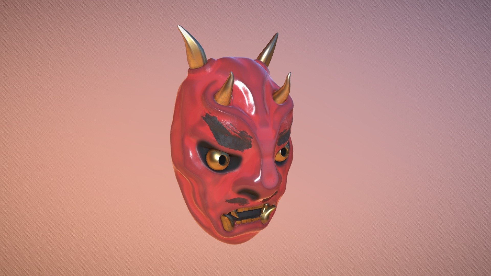 Oni mask - 3D model by Random Dude (@antifreeze88) [9fd3da5] - Sketchfab