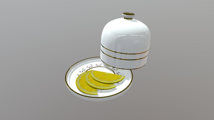 Lemon Plate Sketchfab 3D Model