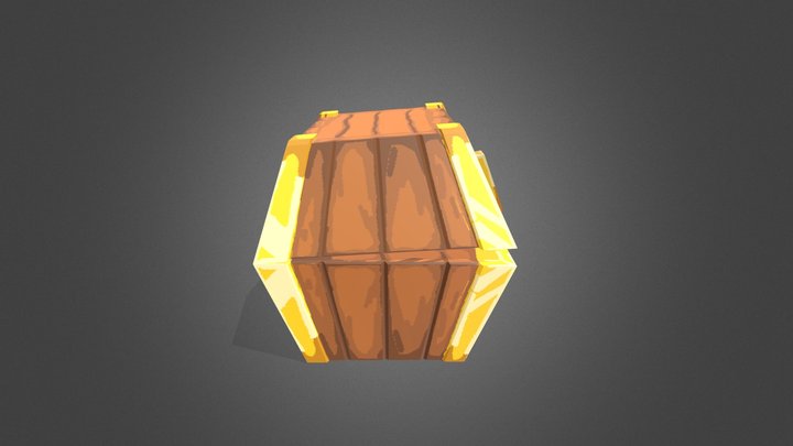 Low-poly chest 3D Model
