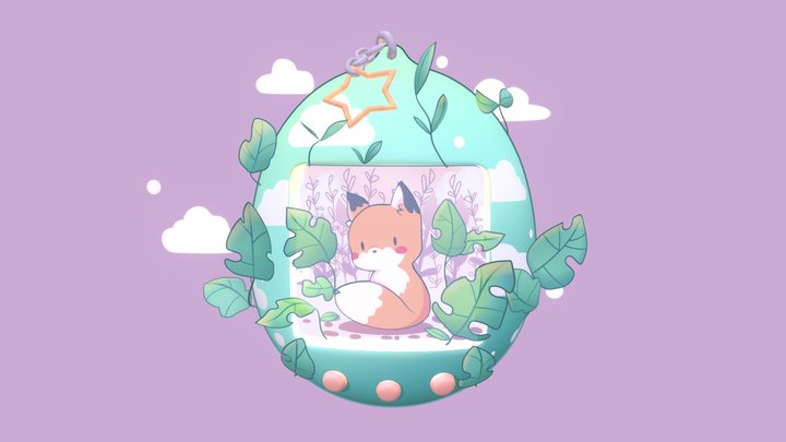 Fox Tamagotchi 3D Model