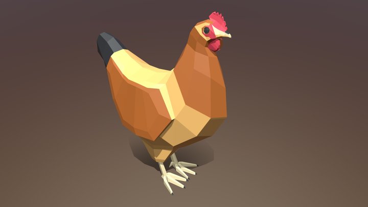 Farm animal: hen 3D Model