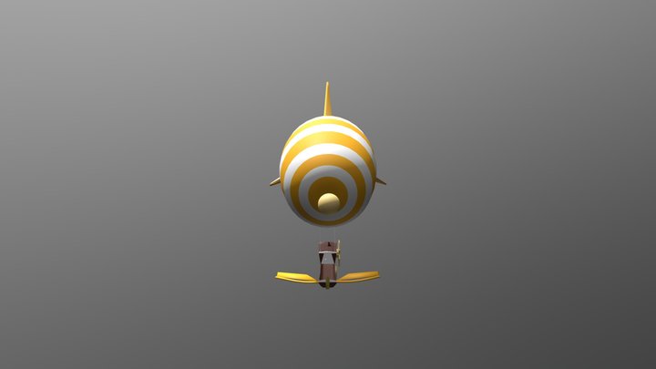 Steampunk ship 3D Model