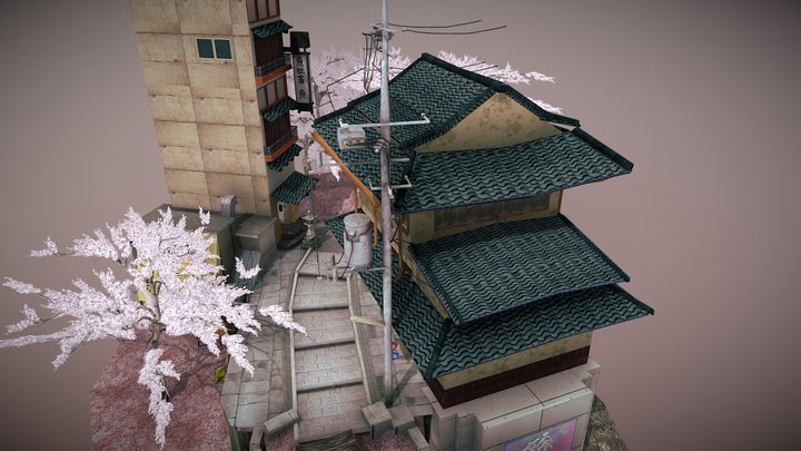 City Scene Kyoto 3D Model