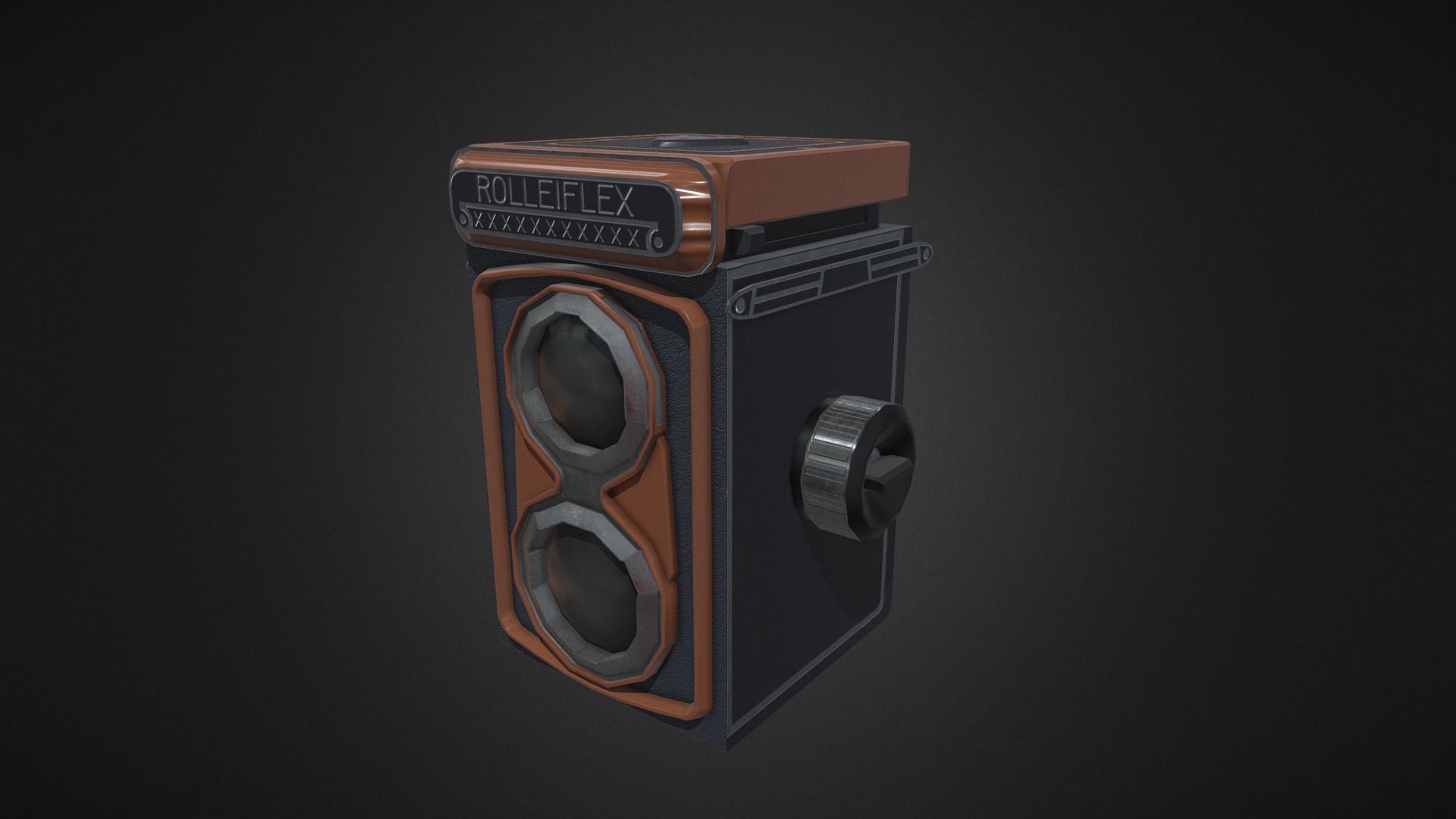 3D model Old Camera - This is a 3D model of the Old Camera. The 3D model is about a close up of a camera.