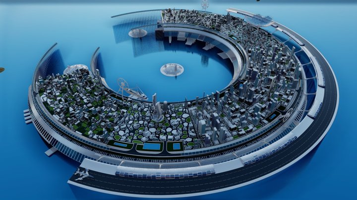 Sci Fi City 2020 3D Model