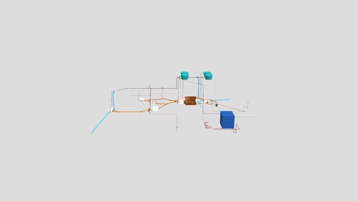 Projeto Hidrossanitário 3D Model