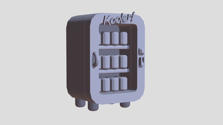 Stylized vending machine (untextured) 3D Model