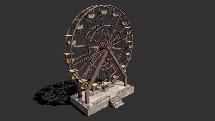 Abandoned Ferris Wheel 3D Model