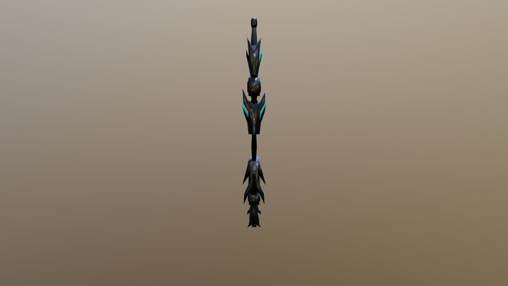 Recurve Hero Bow 3D Model