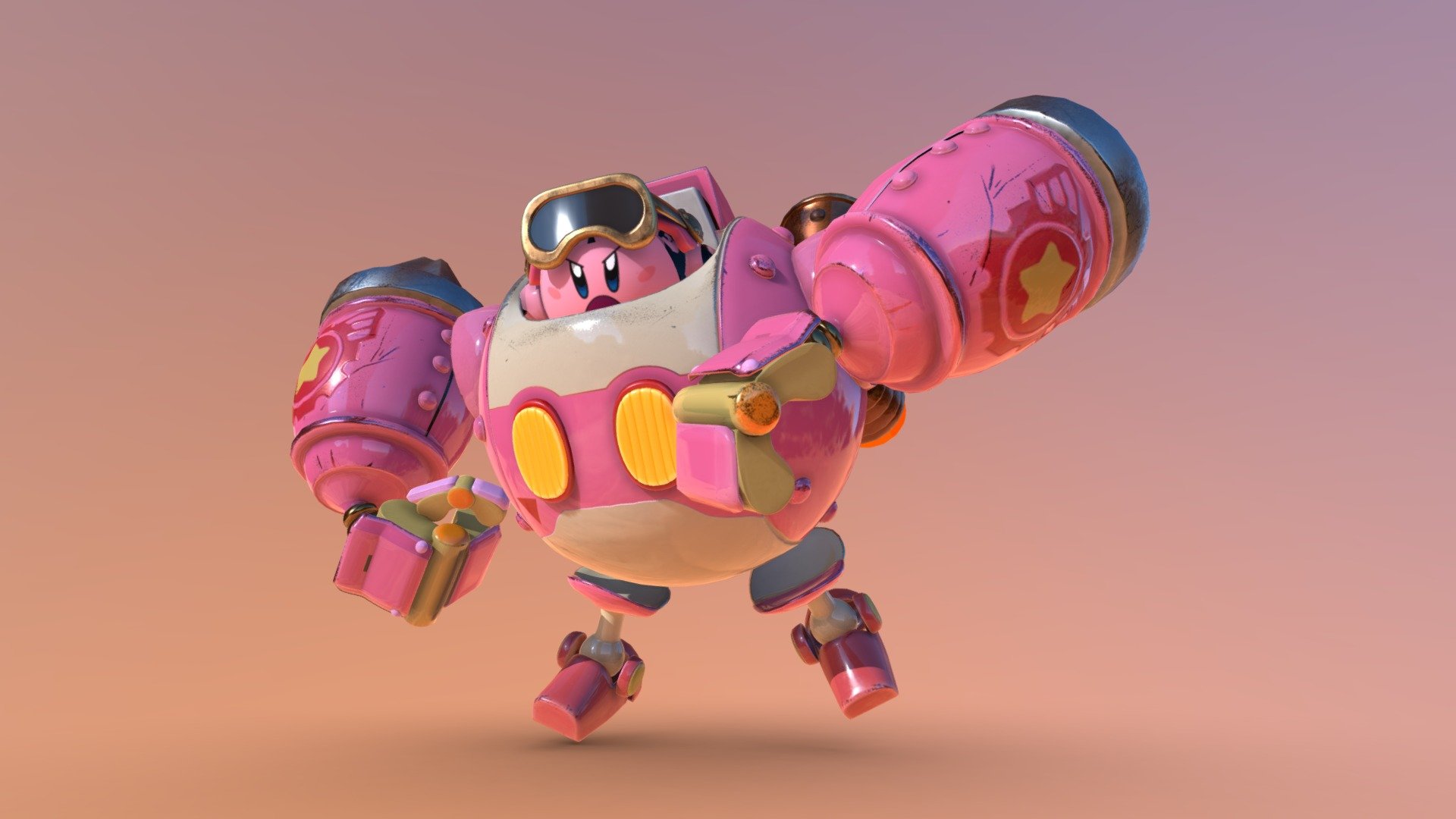Kirby S Robobot From Planet Robobot Buy Royalty Free 3d Model