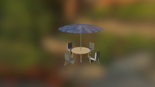 Coffee Table and Chair Design 3D Model