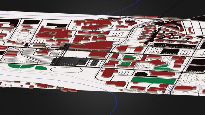 Campus Map Main 3D Model