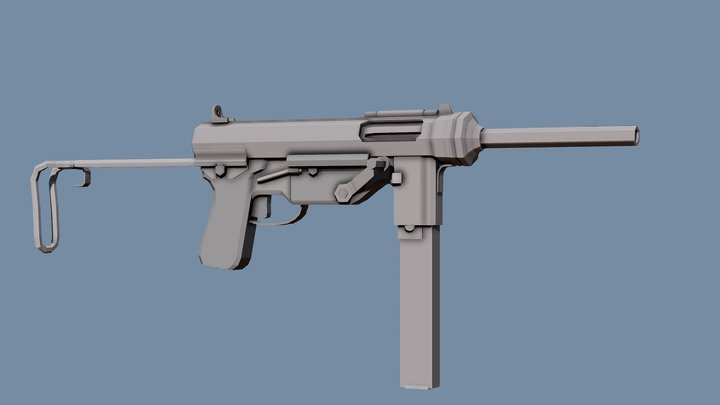 Low-Poly M3 Grease Gun