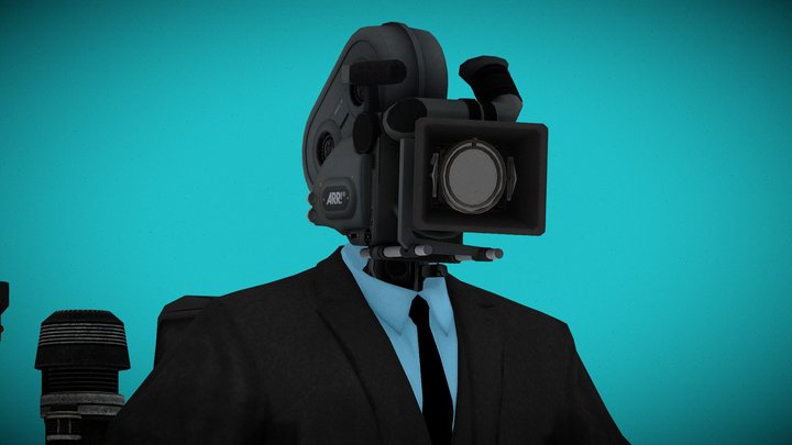 Large Chad Cameraman 3D Model