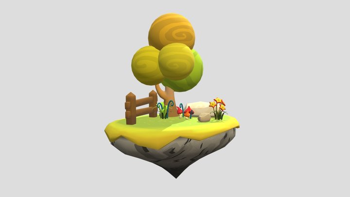 Cartoon Diorama 3D Model