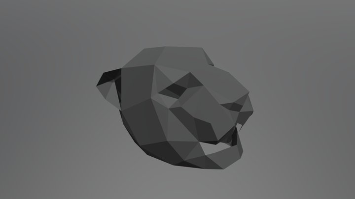 Panther papercraft helmet 3D Model