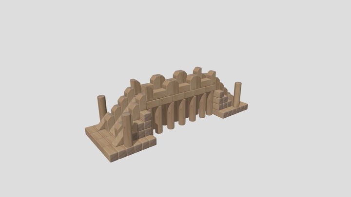 CGT 116 Block Bridge Export 3D Model