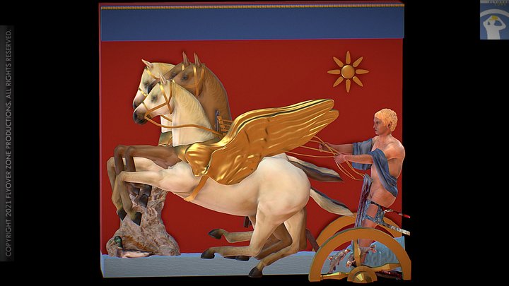 3D rendering of Metope East 14 Restored (Parthenon)