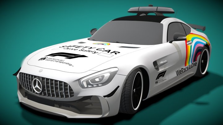 F1  AMG GTR safety car 2020 3D Model