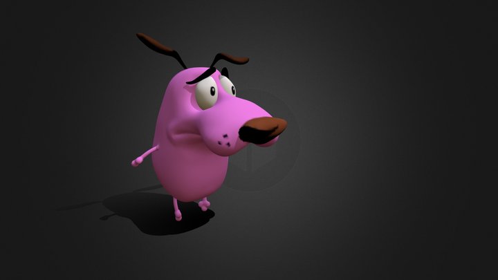 Coragem o cão covarde 3D Model