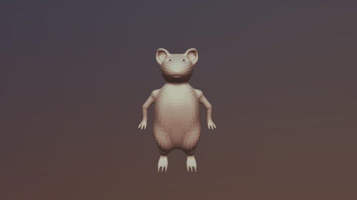 Rigged Rat 3D Model