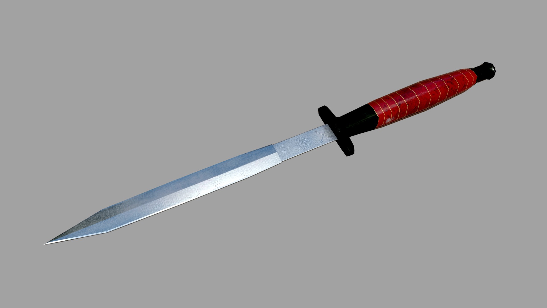 3D model Knife - This is a 3D model of the Knife. The 3D model is about a close-up of a pen.