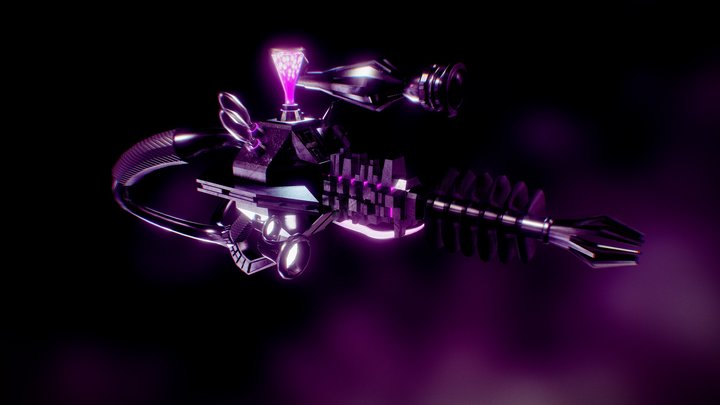 Alien Sniper Rifle 3D Model