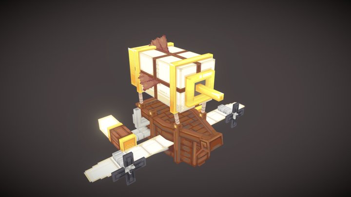 Steampunk Airship 3D Model