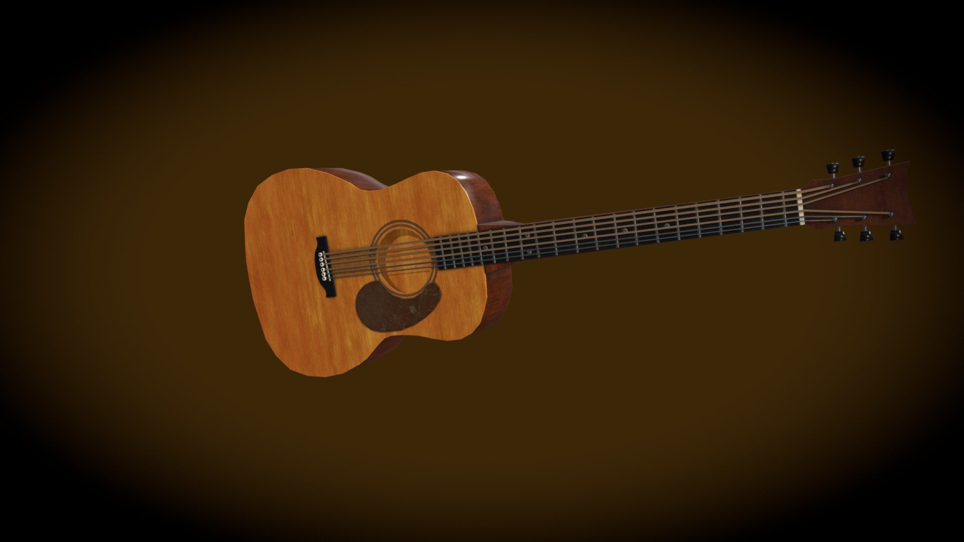 Acoustic Guitar - 3D model by Fernroot Creations (@FernrootCreations ...