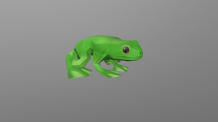 Frog low poly model 3D Model