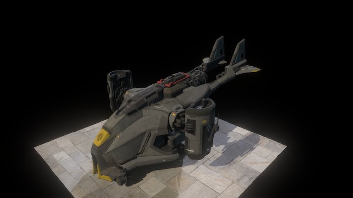 XCOM 2 Skyranger Landed 3D Model