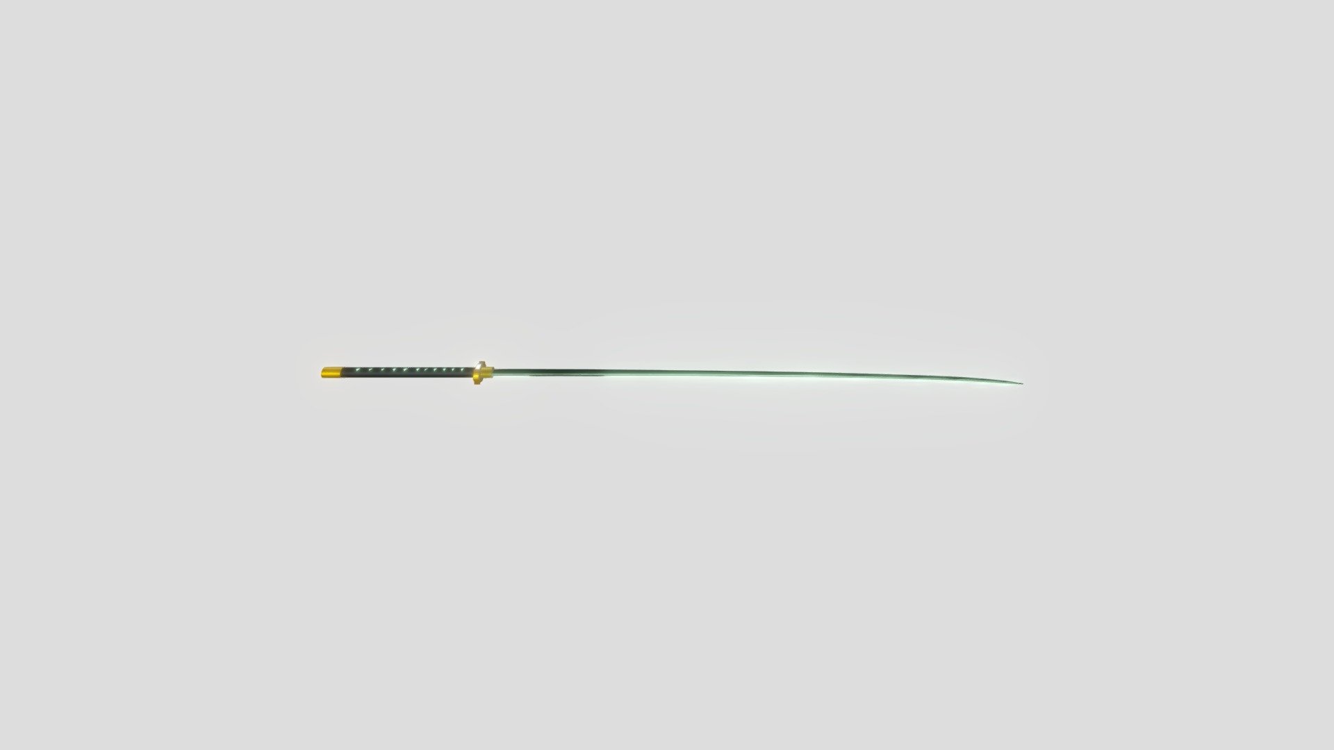 Neon-Green Medium-Poly Katana