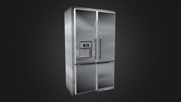 Refrigerator 3D Model - Kitchen Appliance 3D Model
