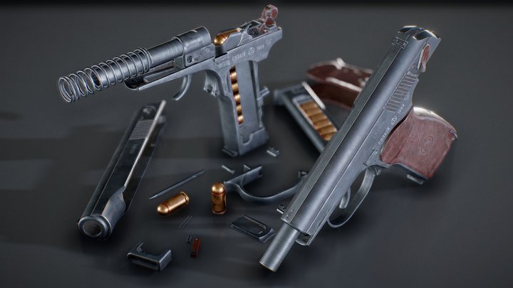 Makarov pistol 3D Model