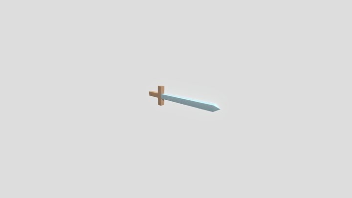 Low Poly Sword 3D Model